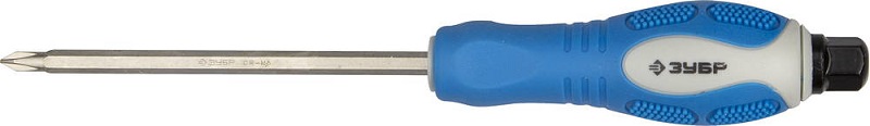 Отвертка "АВТО-ЭКСПЕРТ" ударная, стержень с усилителем под ключ, РН1х100 мм  ЗУБР  арт. 25272-1-100