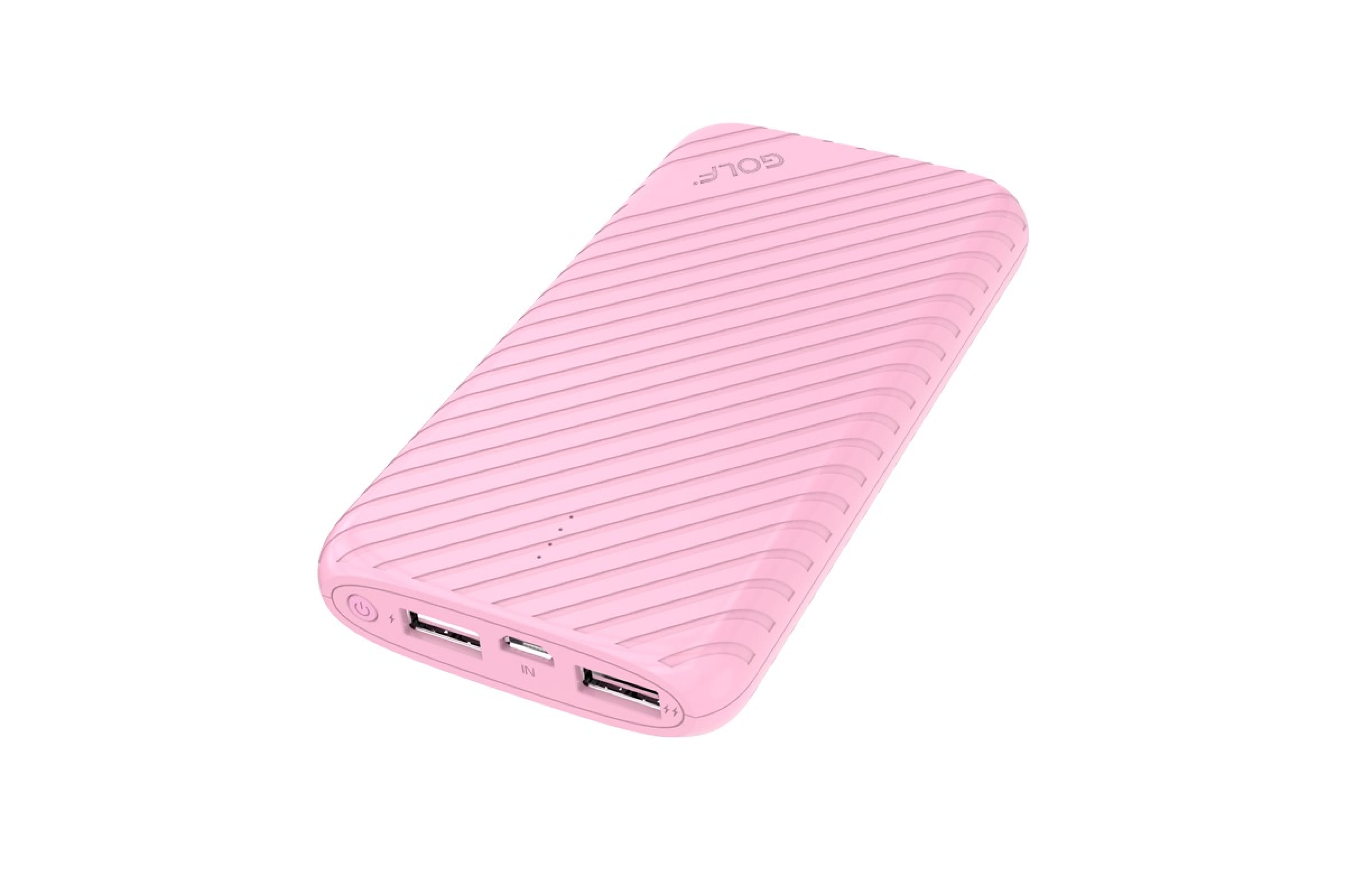 Powerbank 8000 mah+Кабель Micro usb/In Micro usb/Out USB 1A, 2.1А/Pink GOLF  G17 G17_Pink купить в Геленджике по выгодной цене в интернет-магазине  proffelectro