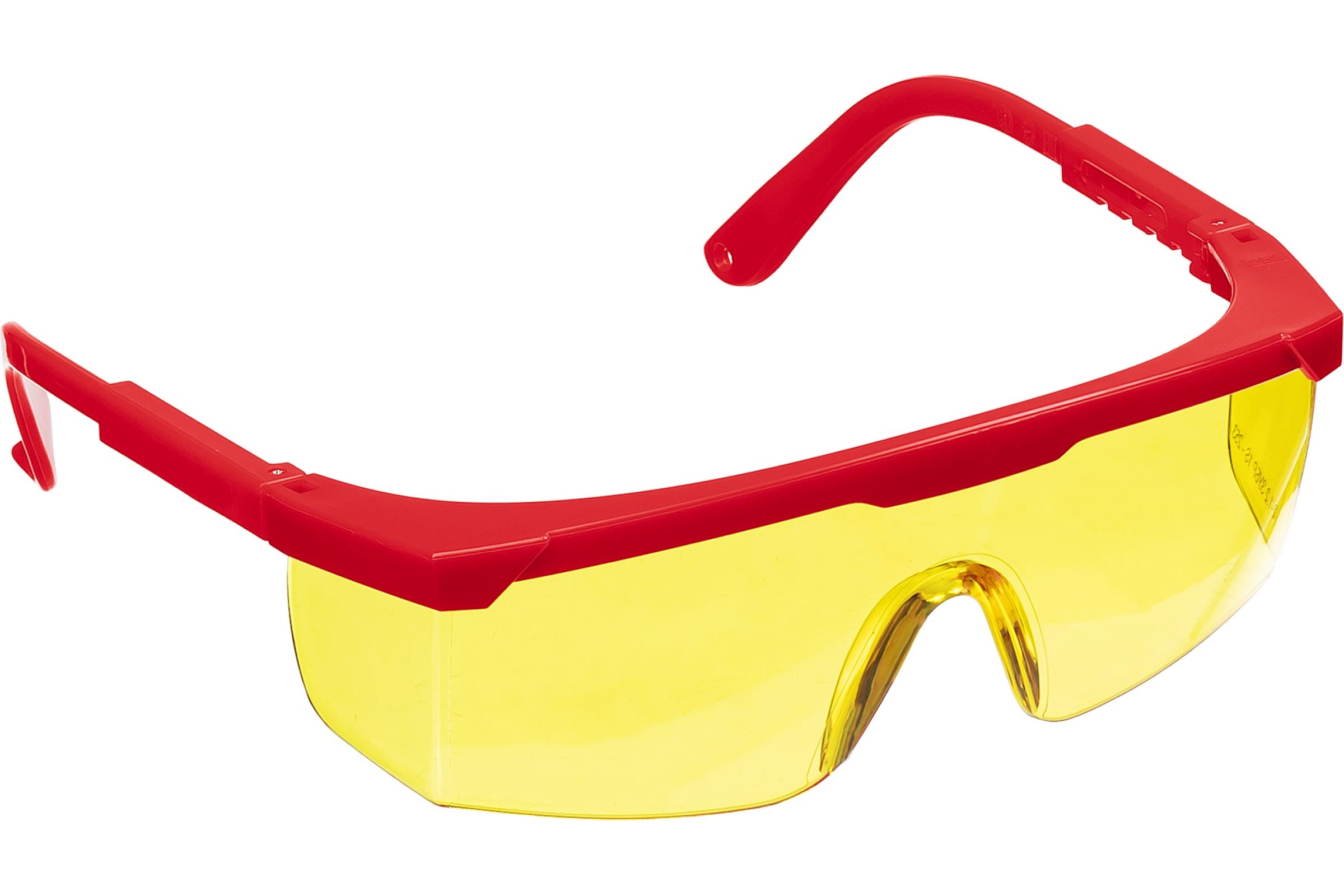 Очки желтые, защитные, открытого типа, монолинза с доп. боковой защитой ЗУБР Спектр 5  арт.110329