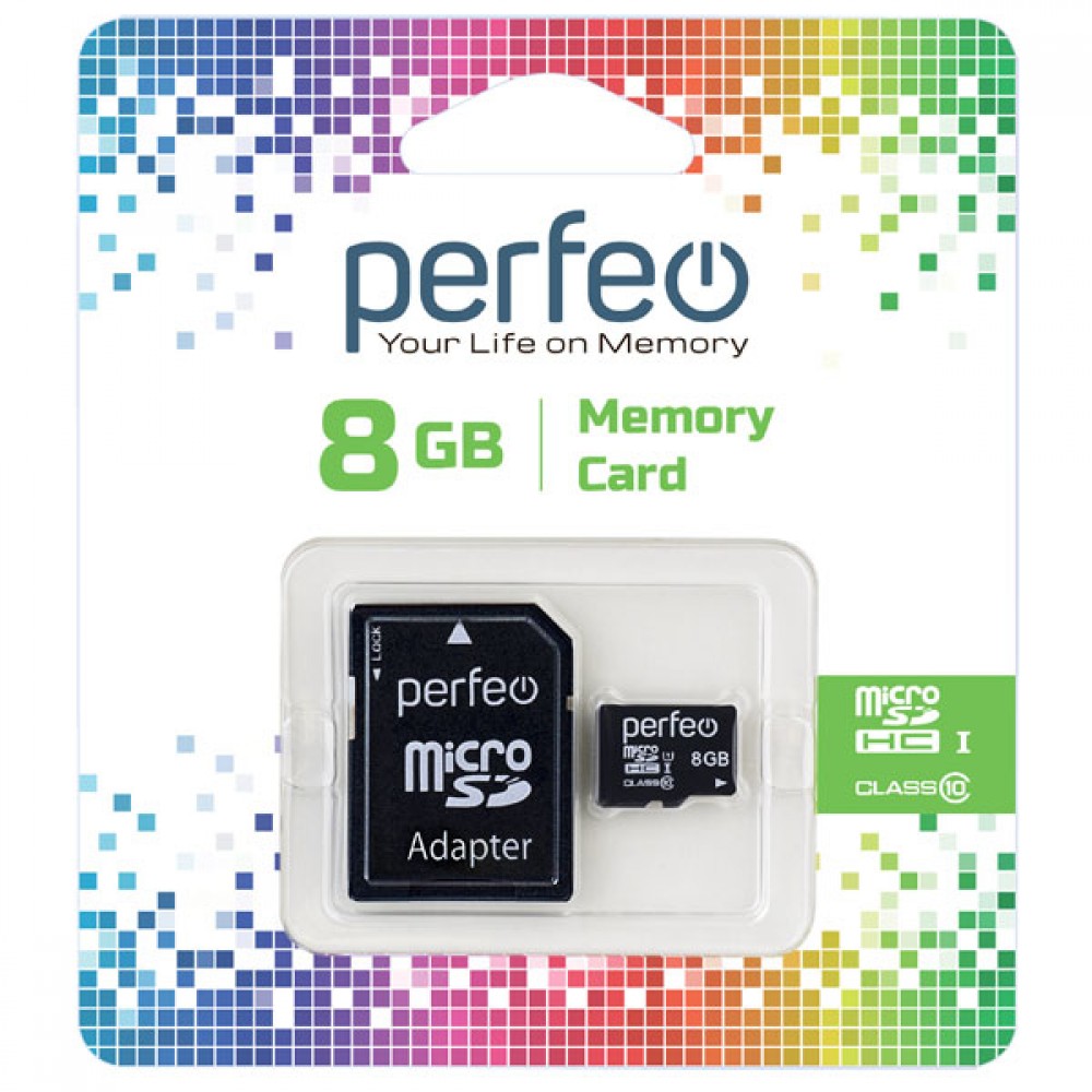 Карта памяти microSD 8GB High-Capacity Perfeo арт. PF8GMCSH10A        