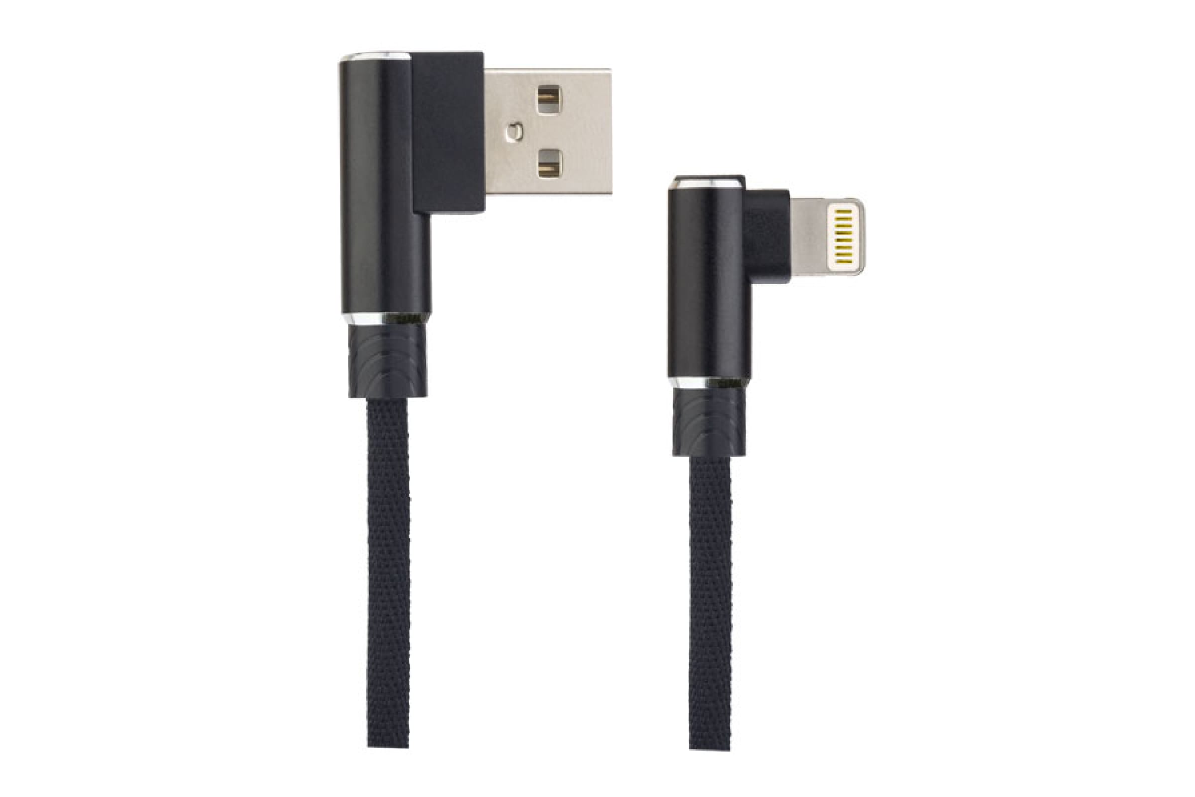 Кабель для iPhone USB - 8PIN черный, угловой 1м Perfeo арт. I4315              