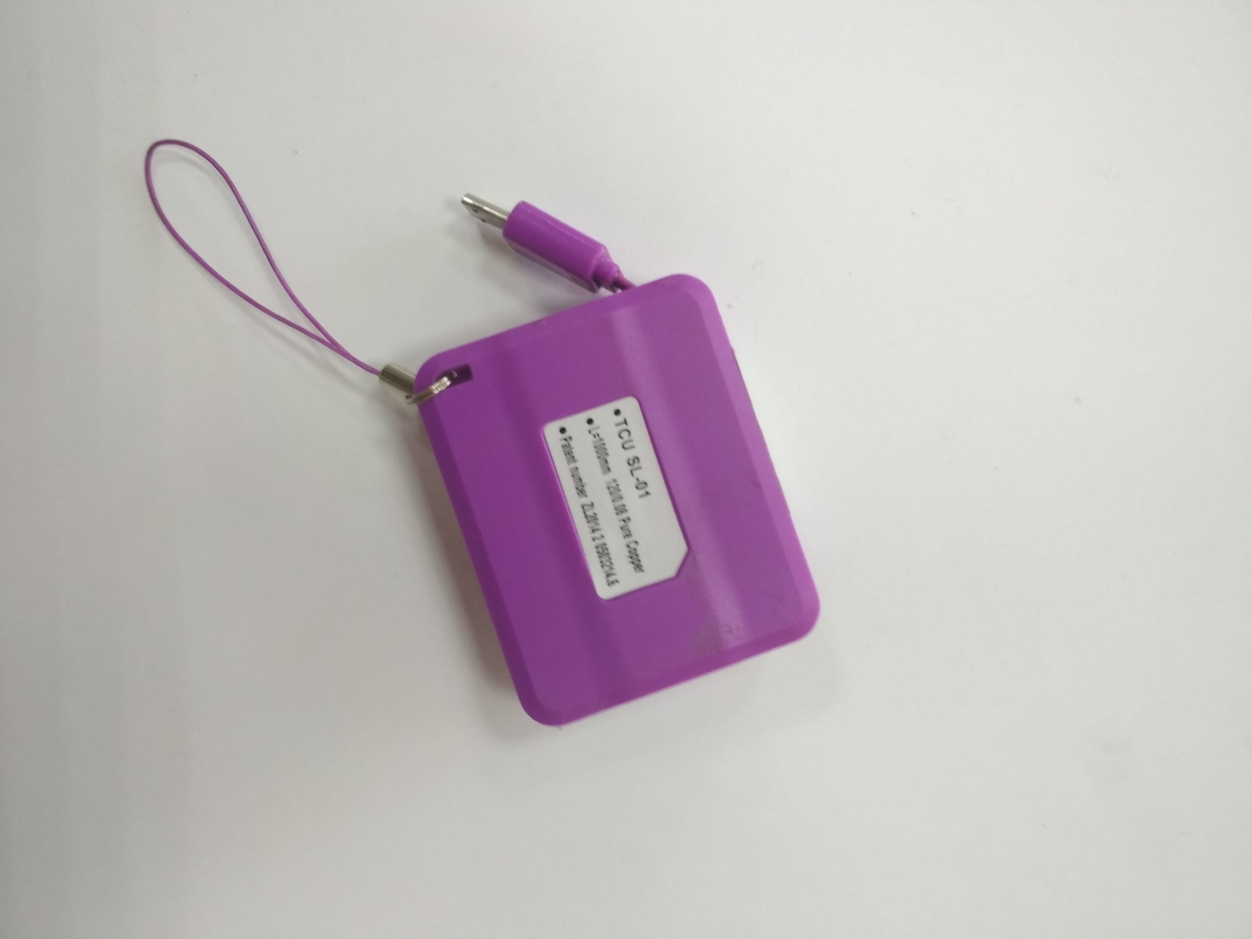 Кабель USB "рулетка" 1м фиолетовый арт.TCU SL-01     