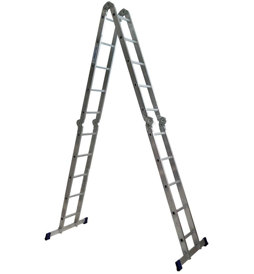 Лестница  шарнирная 4х5 ступени, алюминиевая, шарнирная, трансформер TL"Алюмет"ALUMET арт.4055    