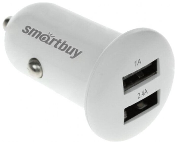 Автомобильное ЗУ SmartBuy TURBO QC3.0 ,3A+QC3.0,3A,белое,2 USB  арт. SBP-2032  