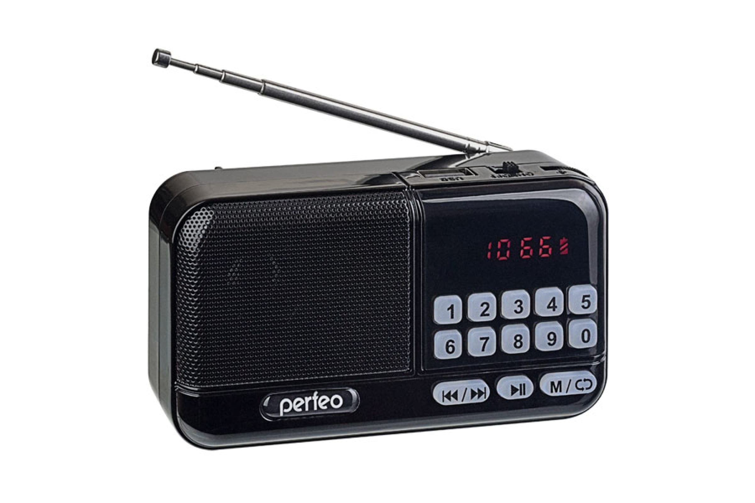 Радиоприемник цифровой ASPEN FM+87.5-108МГц/МР3/питание USB или 18650/черный Perfeo  арт. PF_B4059  