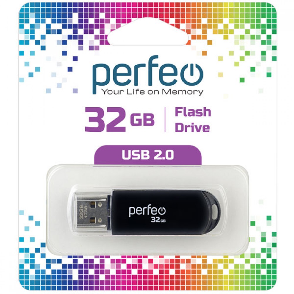 Флеш карта USB 32GB C03 Black Perfeo арт. PF-C03B032      