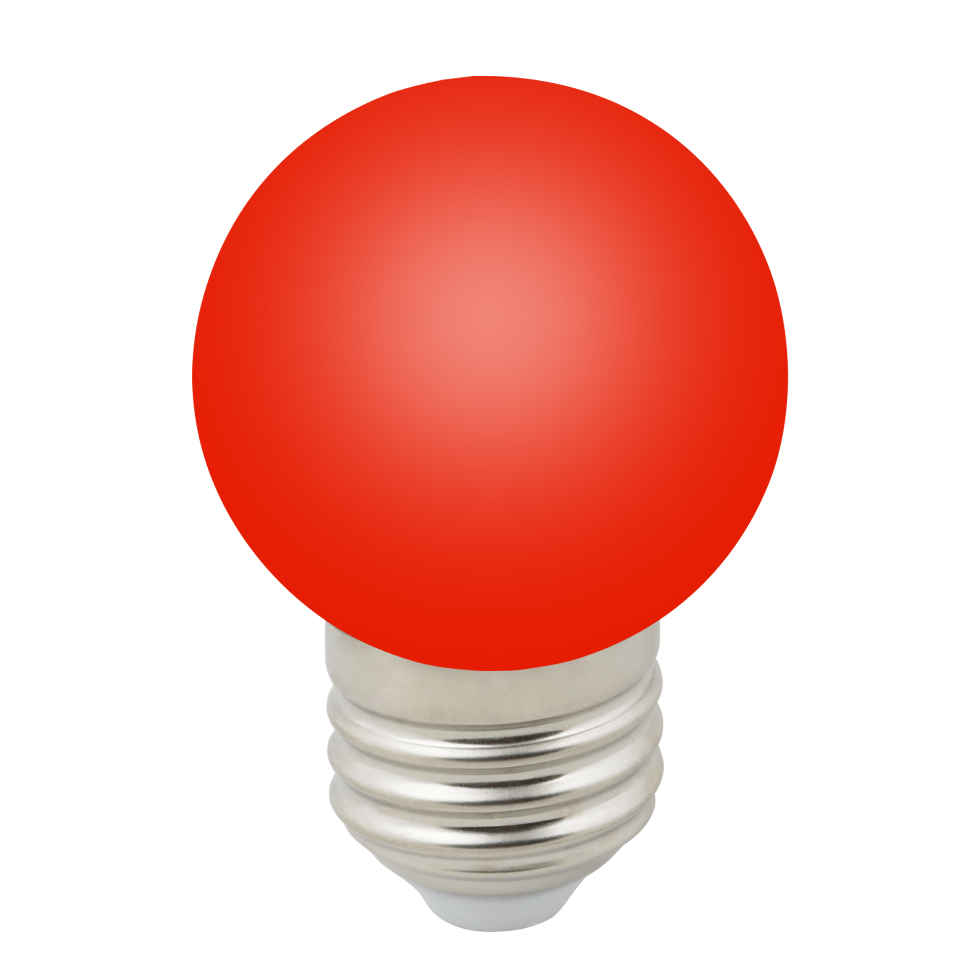 Лампа светодиодная LED-G45-1W/RED/E27/FR/C "шар" красный Volpe Uniel арт. UL-00005646