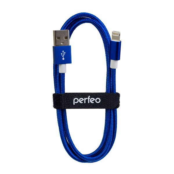 Кабель для iPhone USB - 8PIN синий, 1м Perfeo арт. I4311   