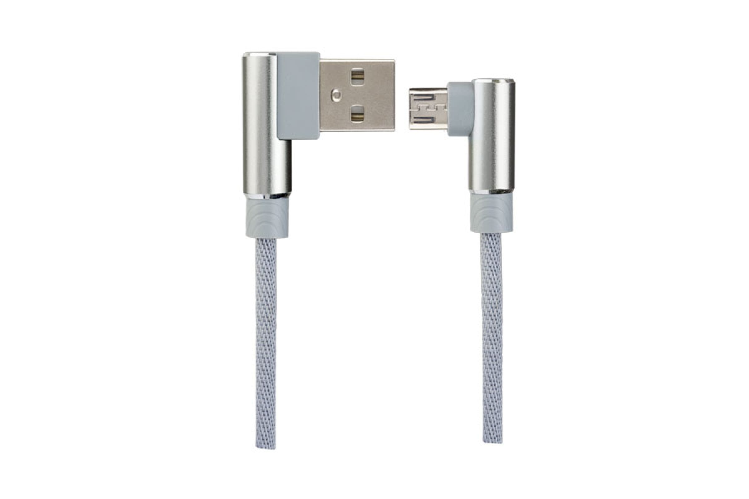 Кабель USB2.0 A вилка - Micro USB вилка,угловой, серый, 1м Perfeo арт. U4805    