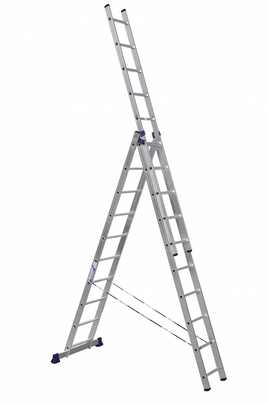 Лестница 3х10 ступеней, алюминиевая, трехсекционная, универсальная H3 ALUMET "Алюмет"  арт. 5310  