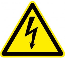 Знак пластик «Опасность поражения электрическим током» (Молния) W08 (100х100мм) PROxima  EKF  pn-1-0