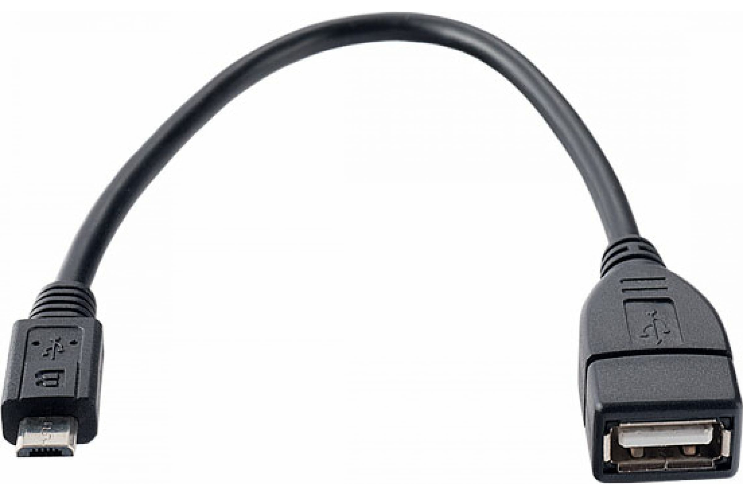 Кабель USB2.0 A розетка - Micro USB вилка (OTG), длина 0,2 м  PERFEO  арт. U4202   