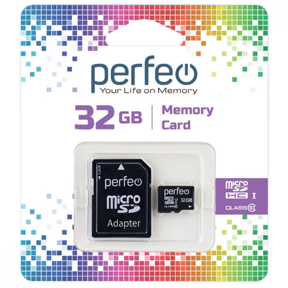 Карта памяти microSD 32GB High-Capacity Perfeo арт. PF32GMCSH10A      