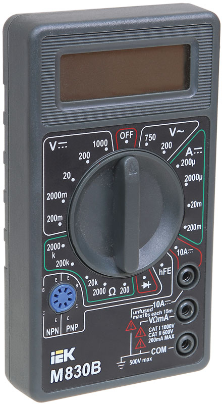 Мультиметр цифровой Universal M830B IEK (ИЭК)  арт. TMD-2B-830 